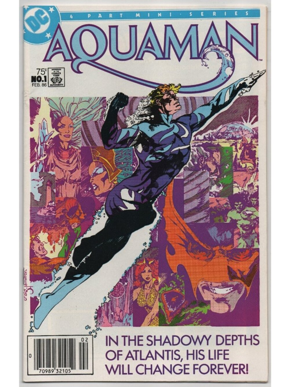 Aquaman 1 DC Comics 1986 VF- 7.5 Newsstand Ocean Master 4-Part Mini-Series